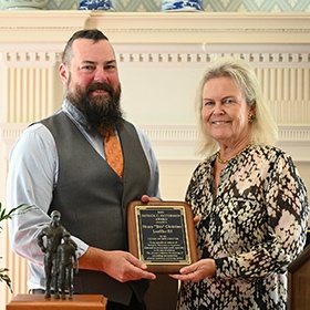 Tres Loeffler at the 2024 Fetterman Award ceremony